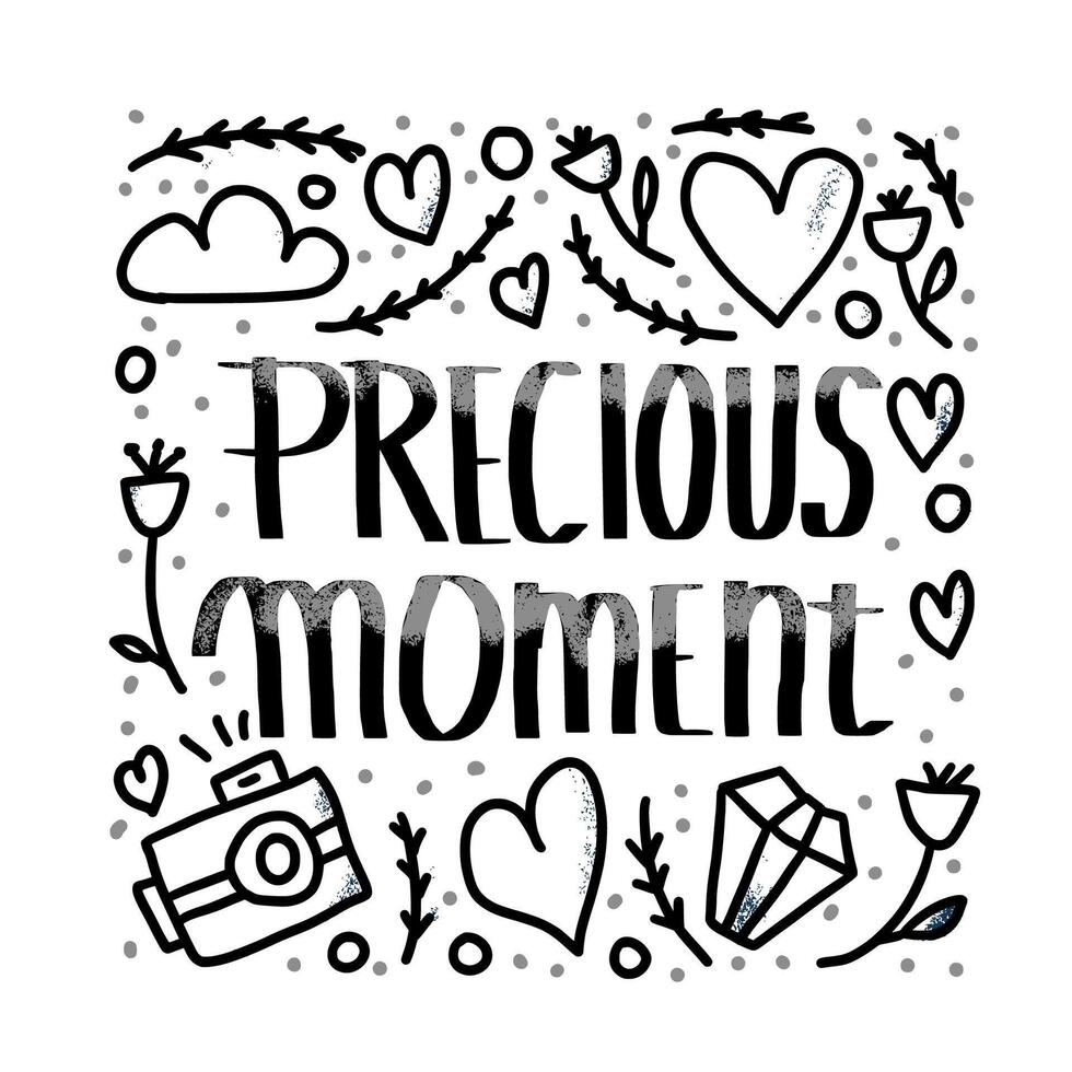 Precious moment poster. concept design. vector