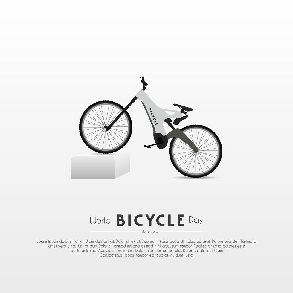World Bicycle Day. June 3. Holiday concept. Template for background, banner, card, poster etc vector