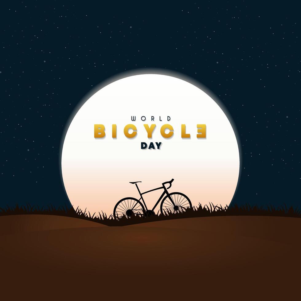 World Bicycle Day. June 3. Holiday concept. Template for background, banner, card, poster etc vector