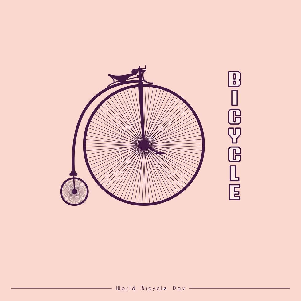 World Bicycle Day. June 3. Holiday concept. Template for background, banner, card, poster etc vector