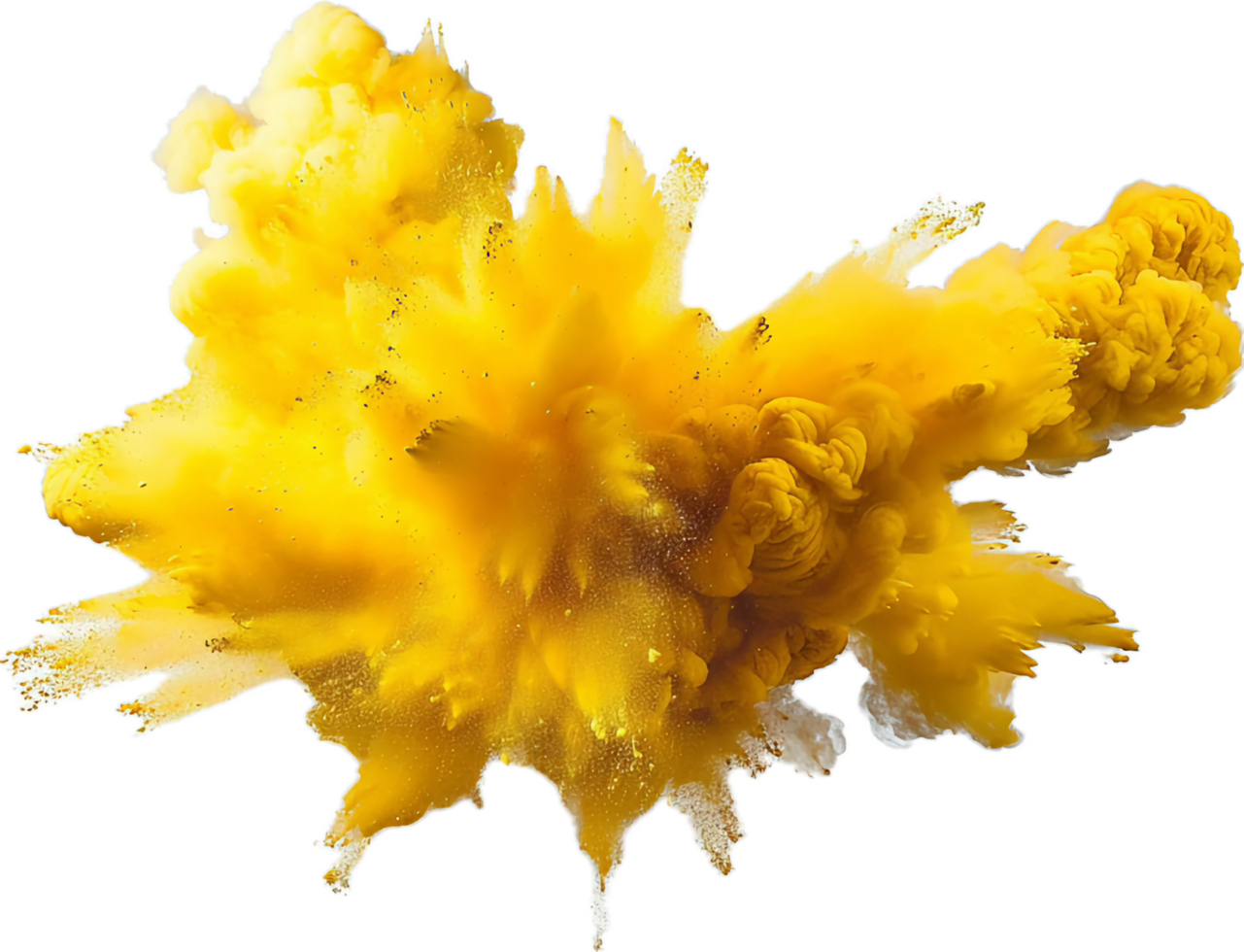Vibrant Yellow Ink Explosion in Water. 45877773 PNG