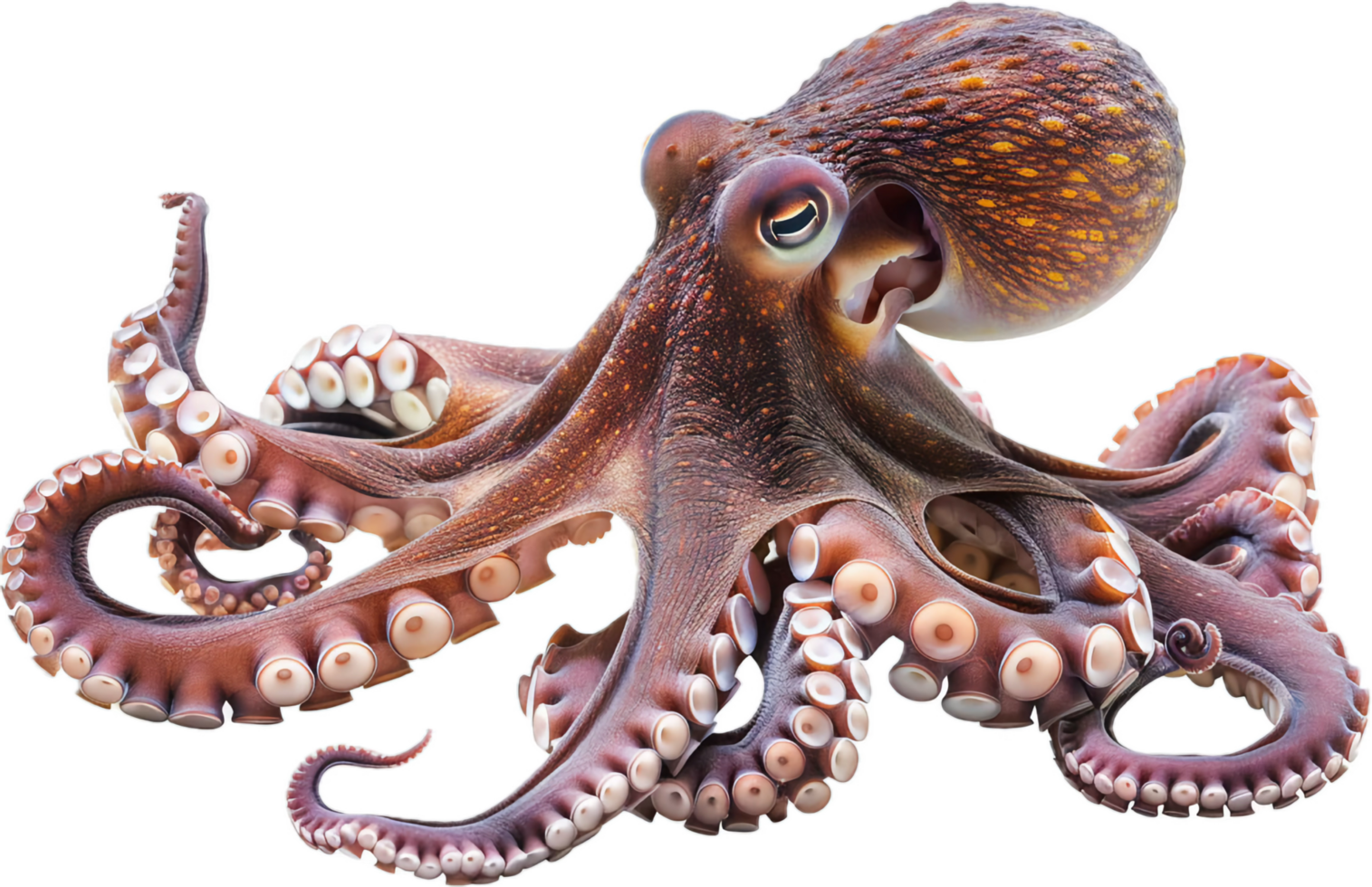 Colorful Octopus with Spread Tentacles. png