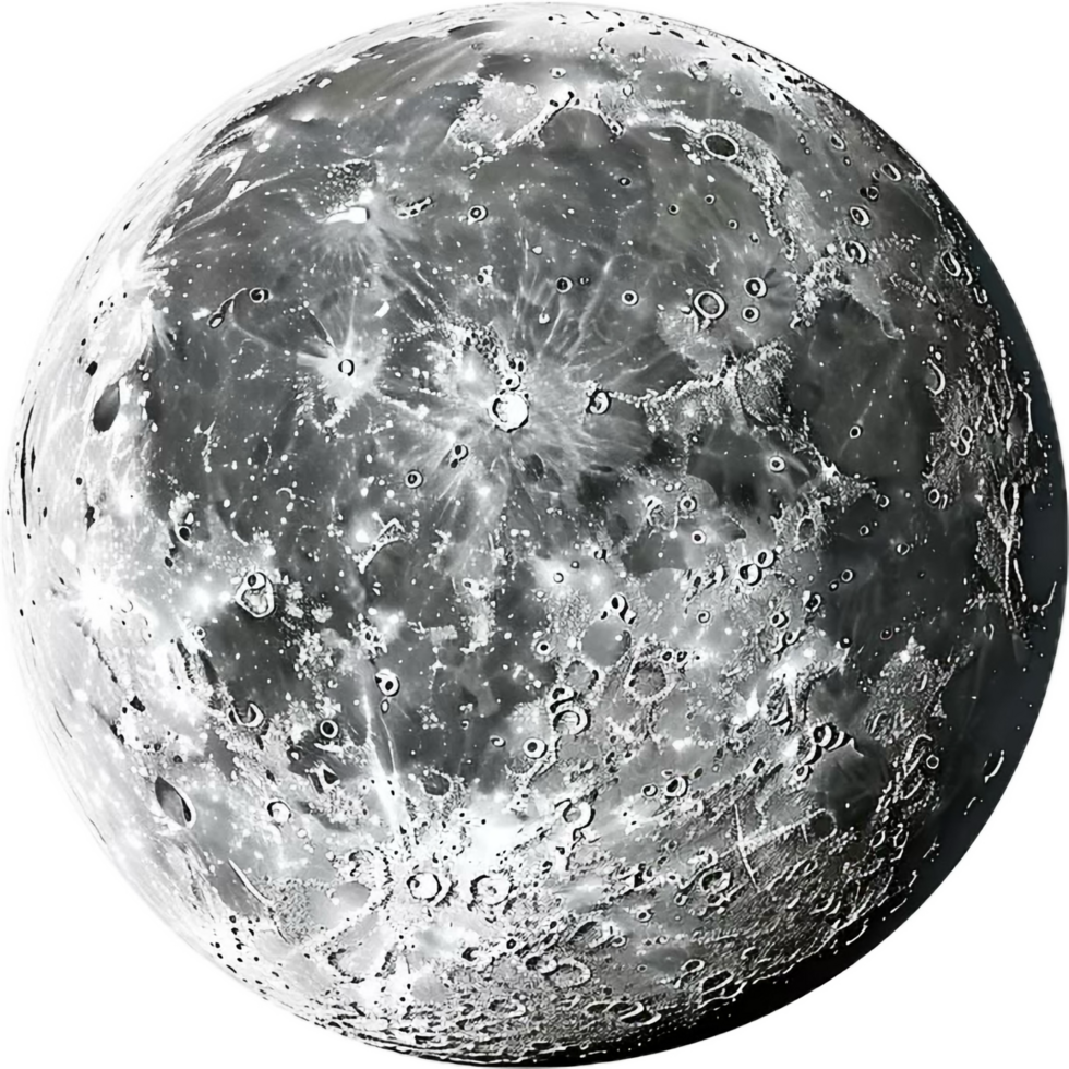 Detailed Lunar Surface with Craters. png