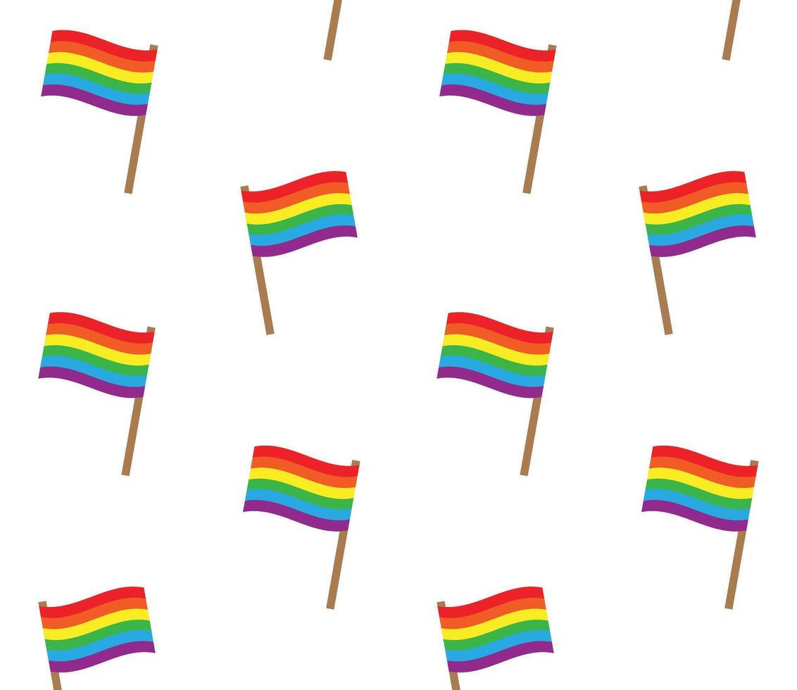 Seamless pattern of flat new lgbtq flag vector