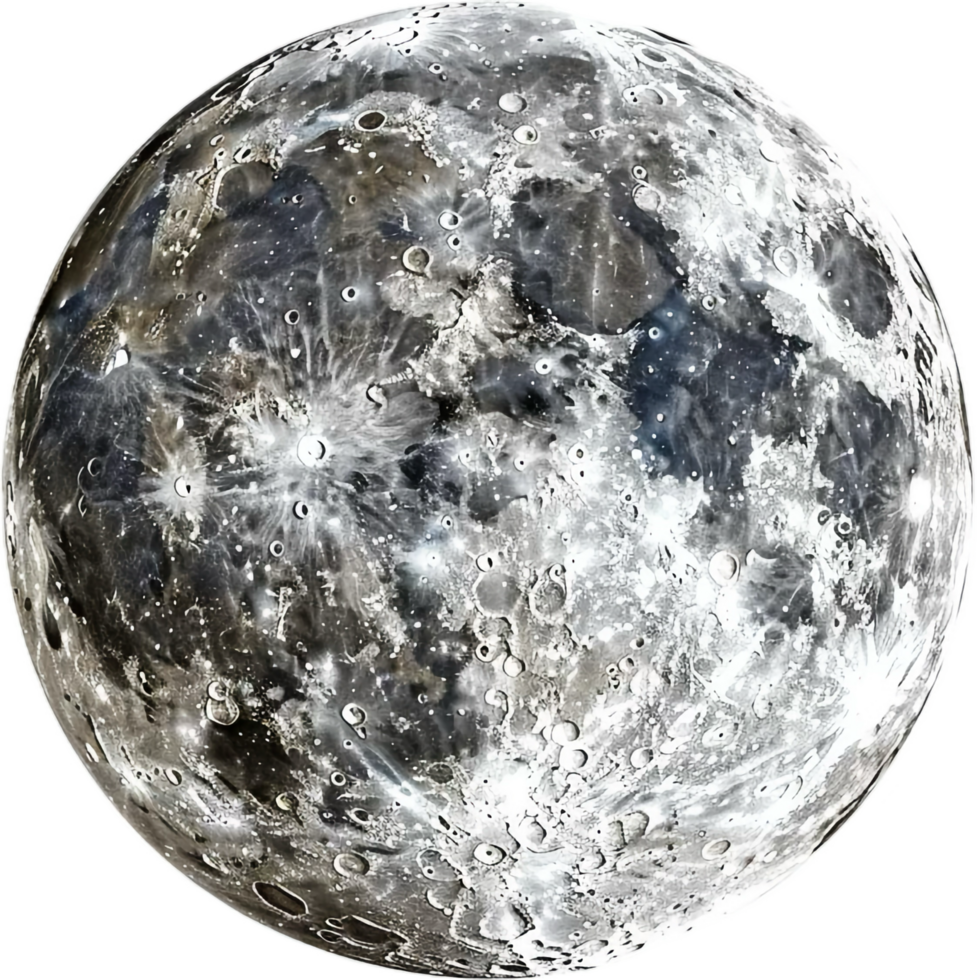 Detailed Lunar Surface with Craters. png