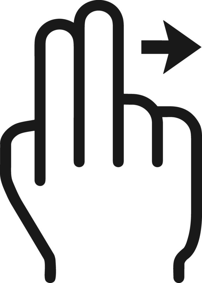 Hand with finger icon symbol image for gesture illustration vector