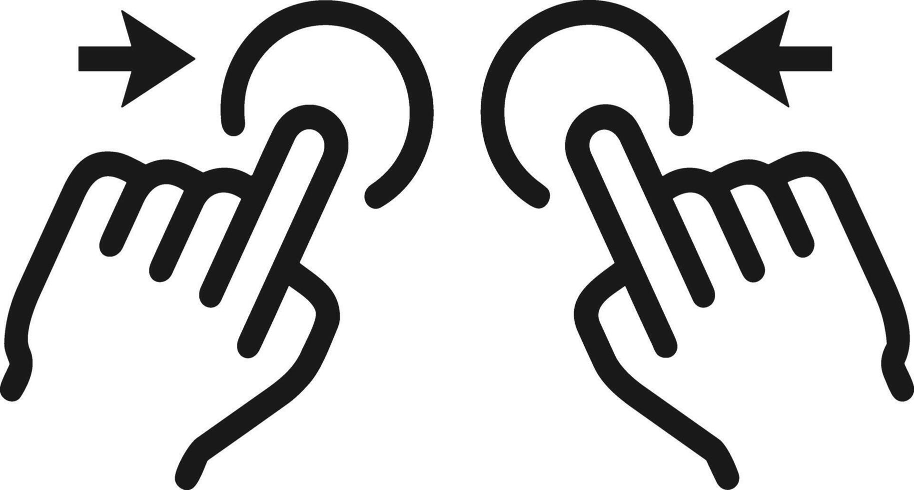 Hand with finger icon symbol image for gesture illustration vector