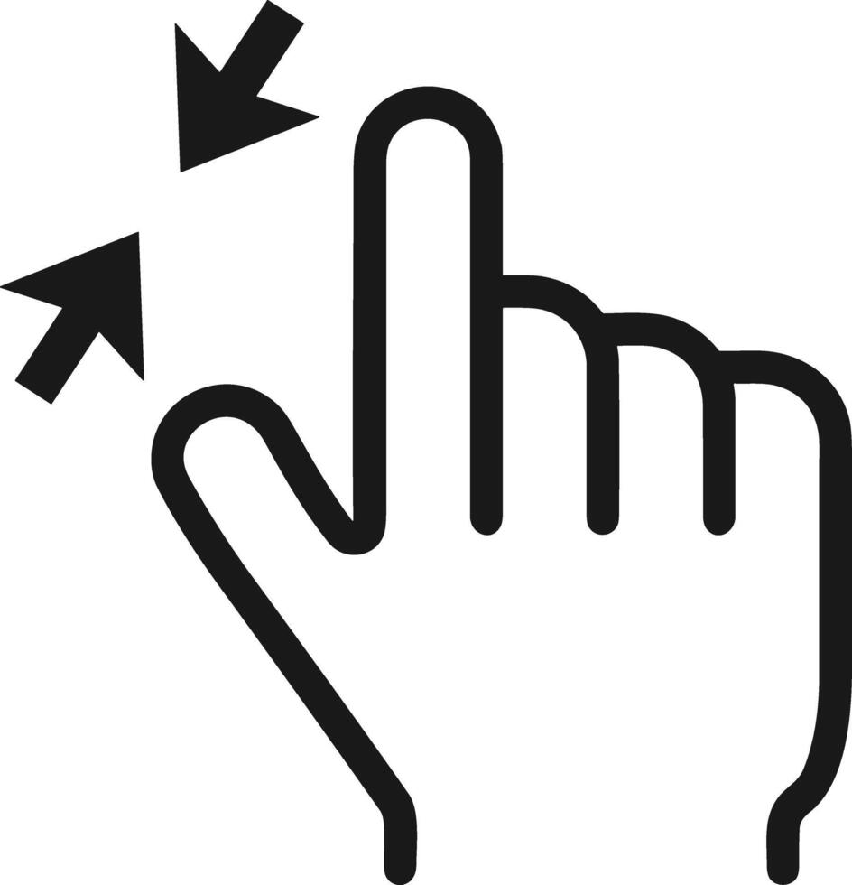 Hand with finger icon symbol image for gesture illustration vector