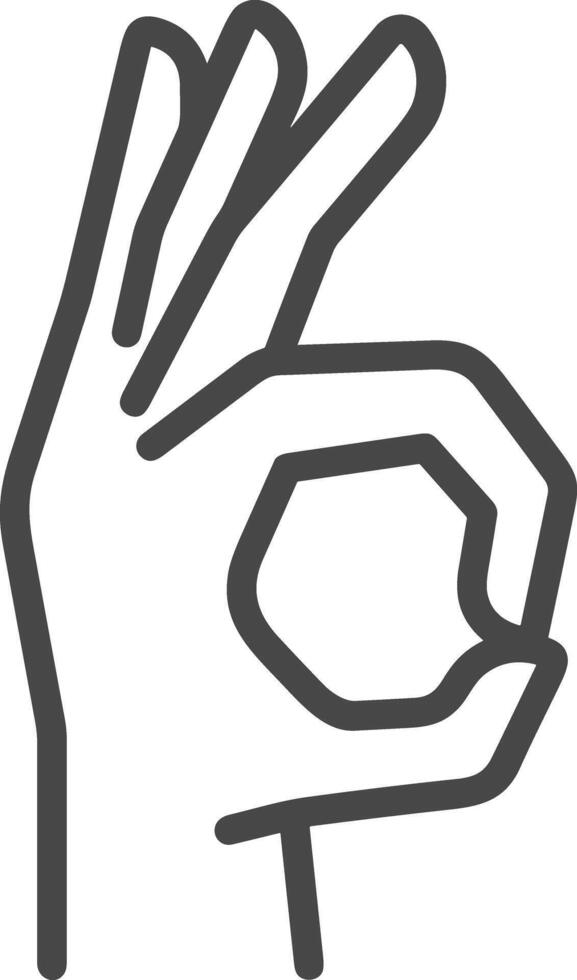 Hand with finger icon symbol image for gesture illustration vector