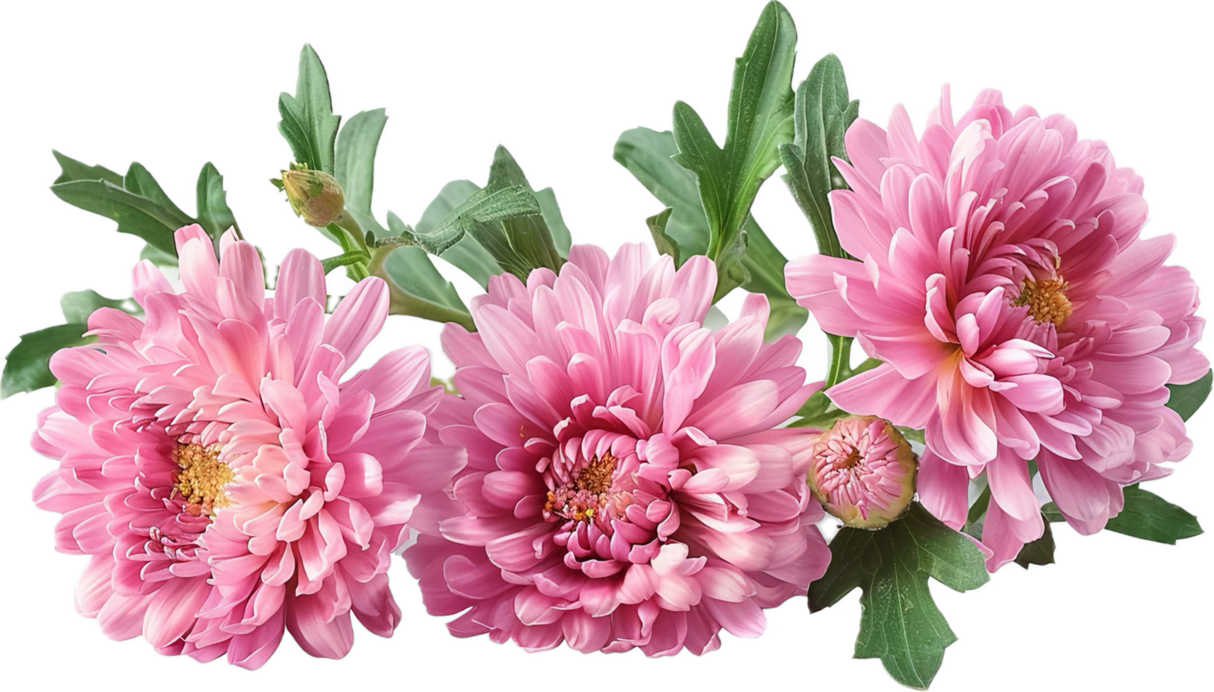 Pink Daisies Bouquet Close-Up. png
