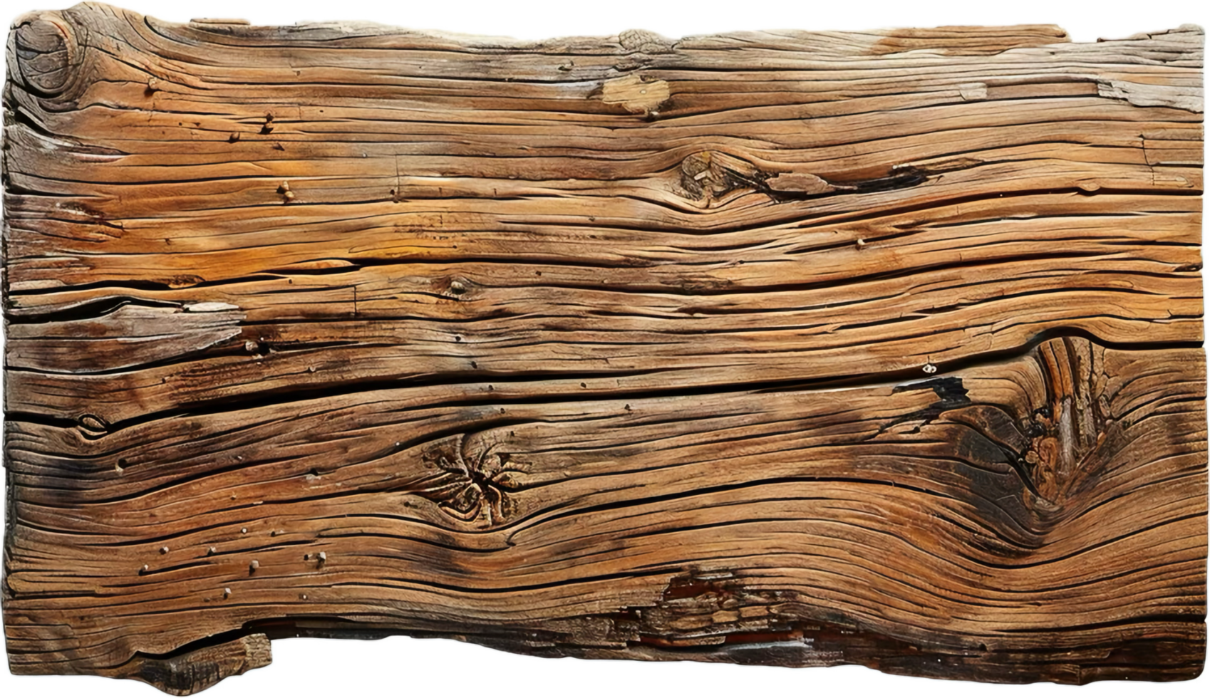 Weathered Wooden Planks with Cracks. png