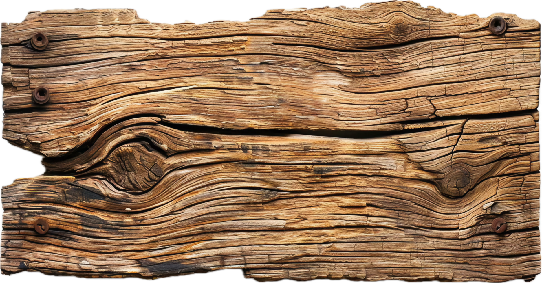 Weathered Wooden Planks with Cracks. png