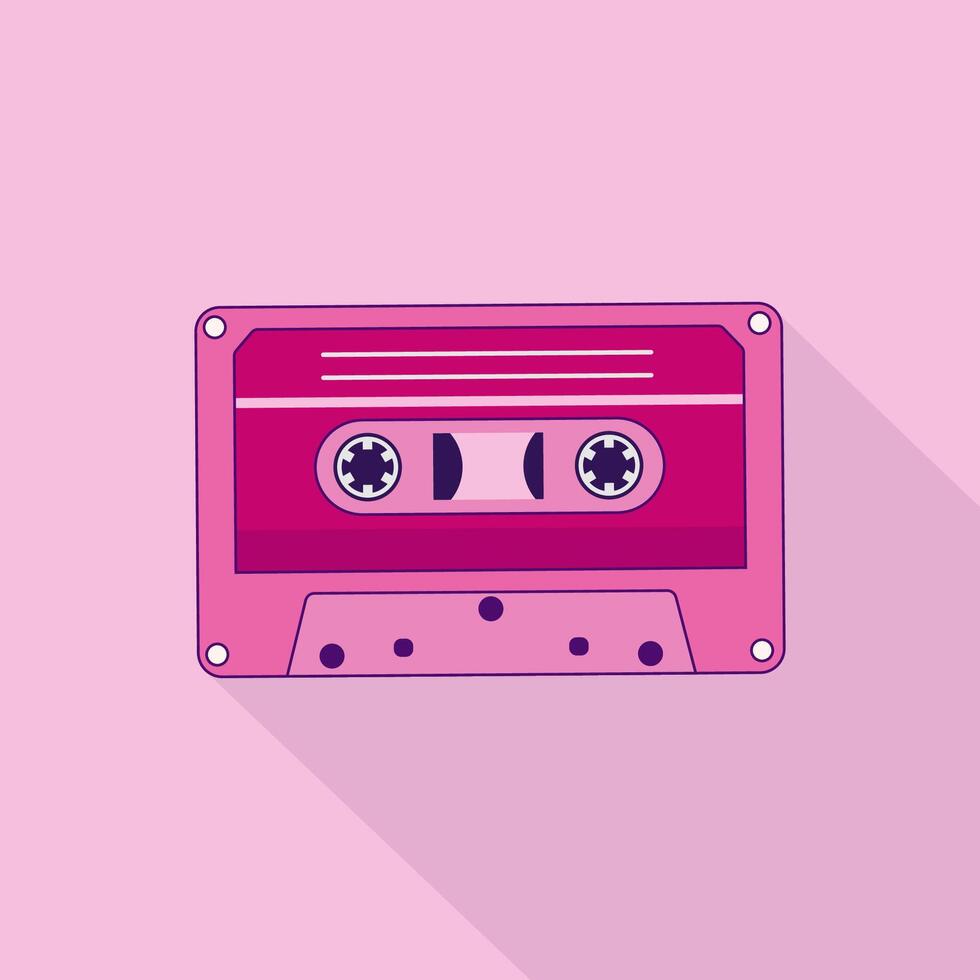 Aesthetics of the 90s, audio tape, retro cassettes for a tape recorder. 2000s Elements . Modern flat style vector