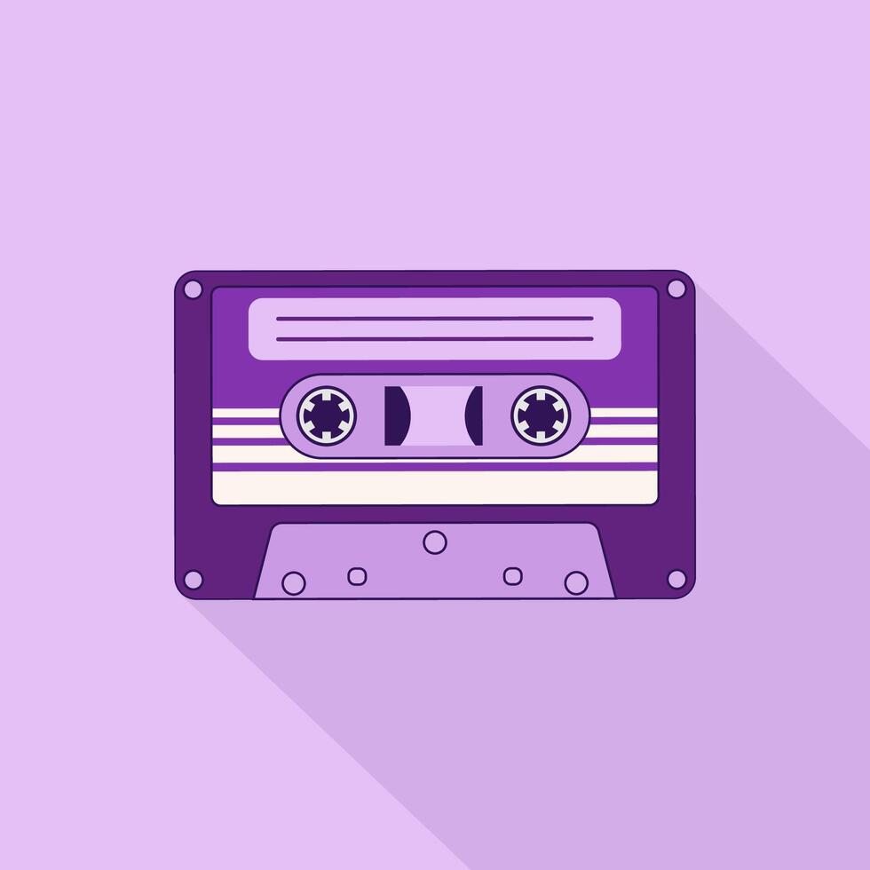 Aesthetics of the 90s, audio tape, retro cassettes for a tape recorder. 2000s Elements . Modern flat style vector