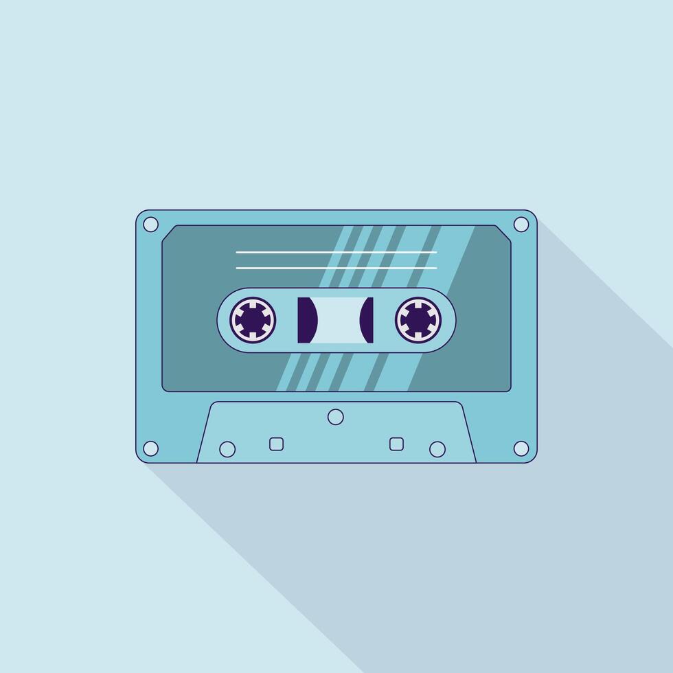 Aesthetics of the 90s, audio tape, retro cassettes for a tape recorder. 2000s Elements . Modern flat style vector