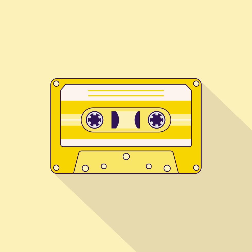 Aesthetics of the 90s, audio tape, retro cassettes for a tape recorder. 2000s Elements . Modern flat style vector