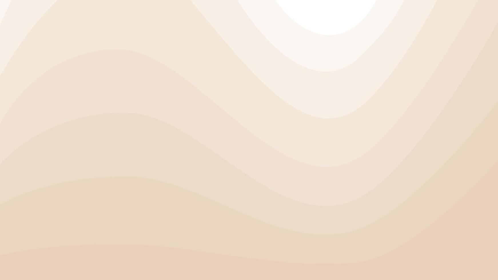 Abstract beige background. Smooth wavy sand-colored geometry. Waves and bends. monochrome illustration in flat style vector