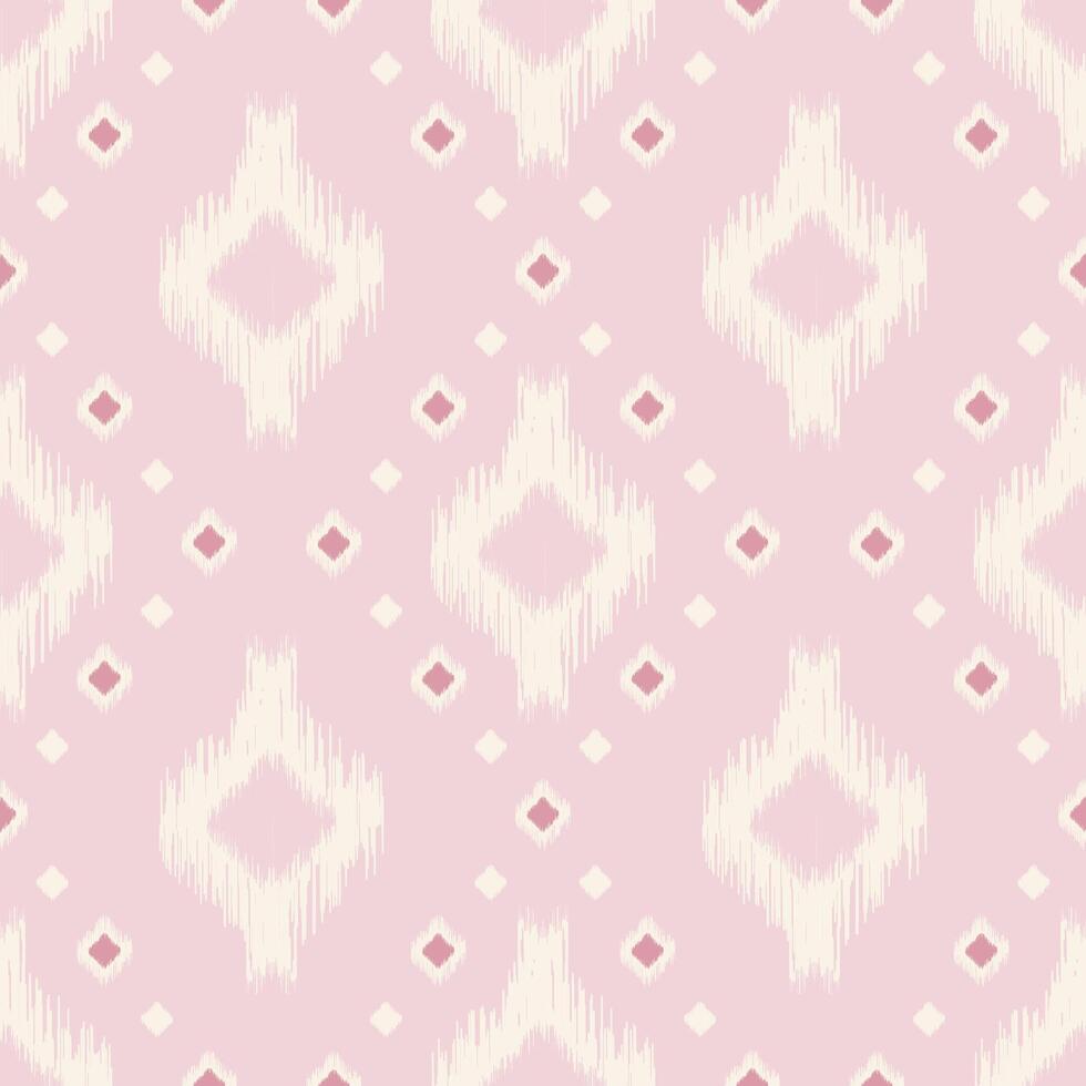 abstract pink ethnic geometric ikat pattern vector