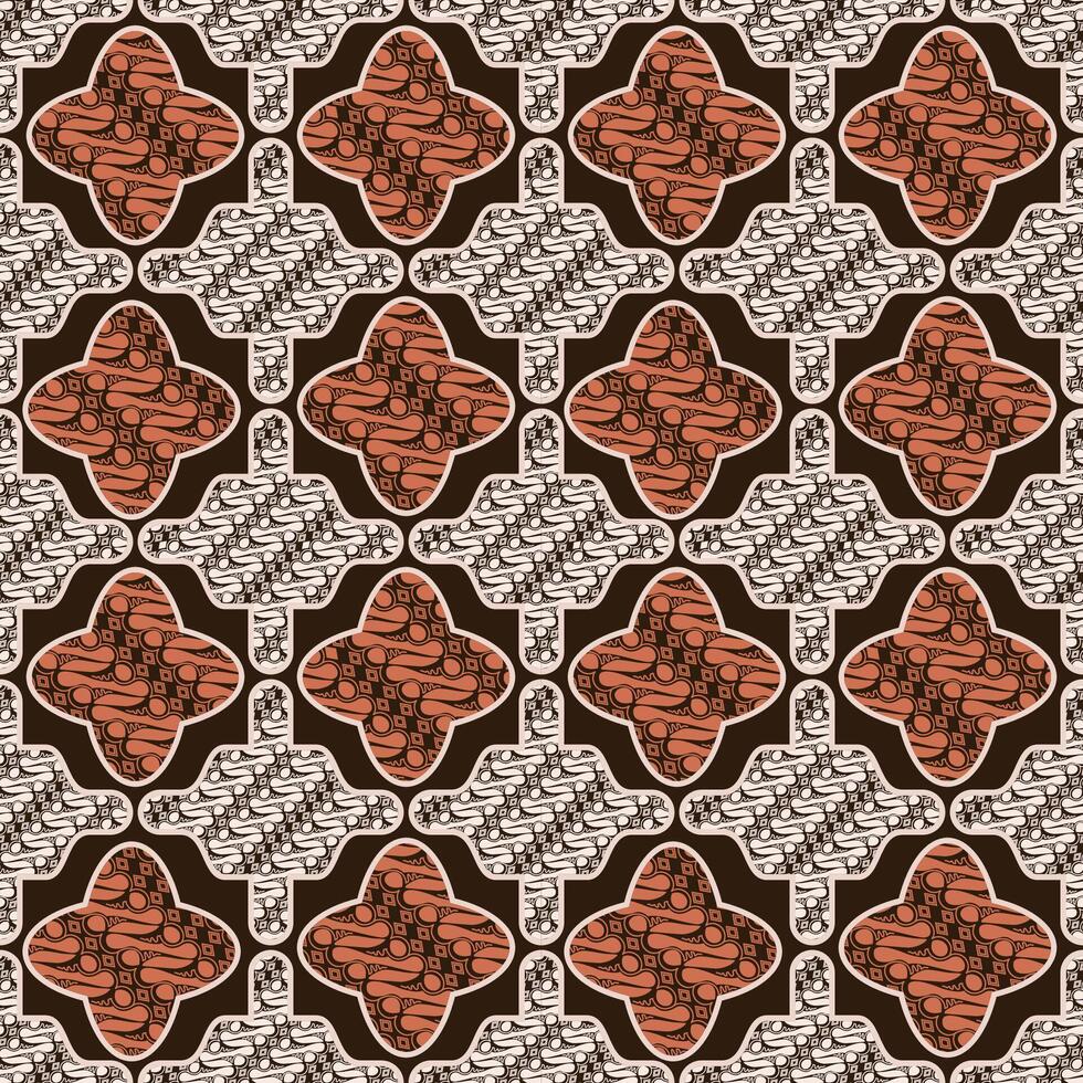 indonesian traditional batik tiles pattern vector