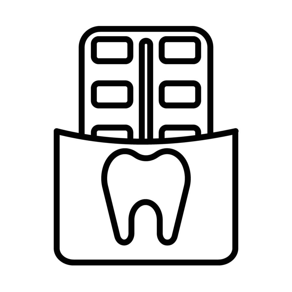 Chewing gum Line Icon Design vector