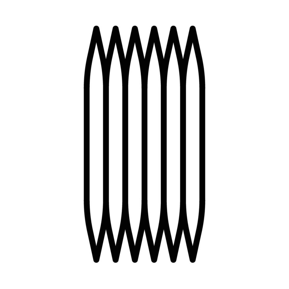 Toothpick Line Icon Design vector