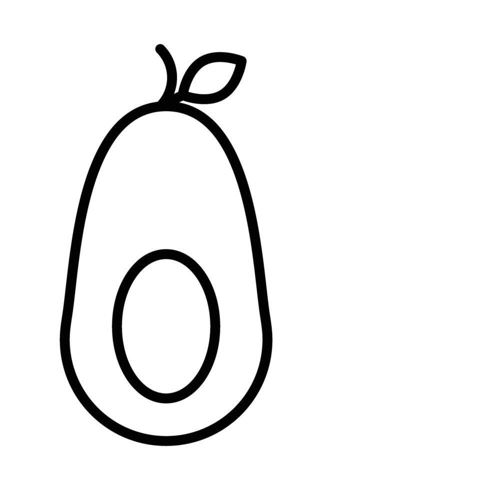 Avocado Line Icon Design vector