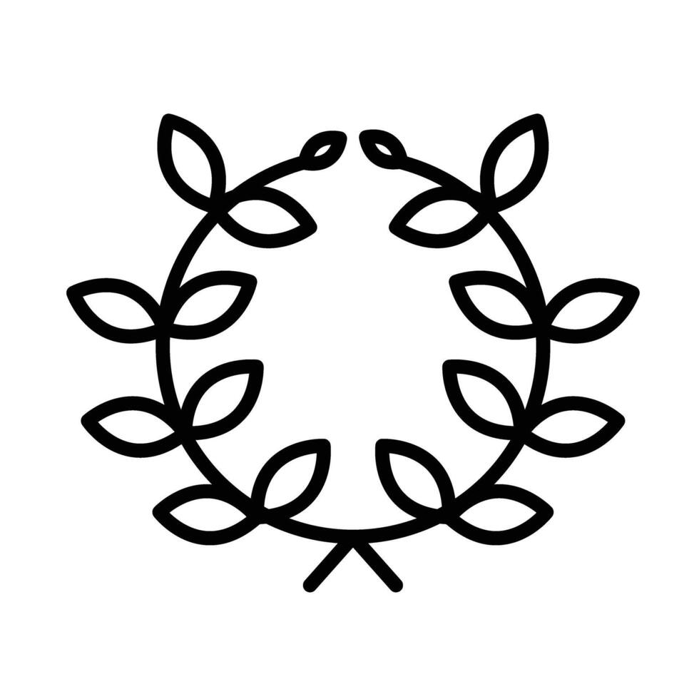 Wreath Line Icon Design vector