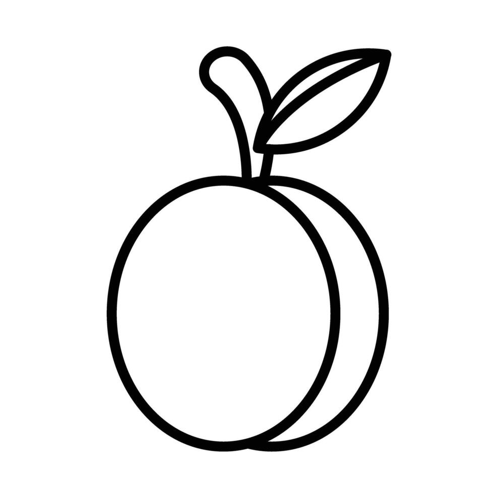 Plum Line Icon Design vector