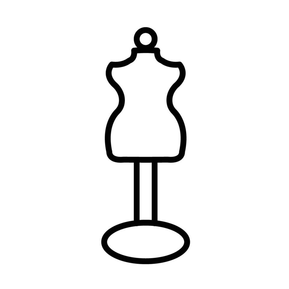 Mannequin Line Icon Design vector
