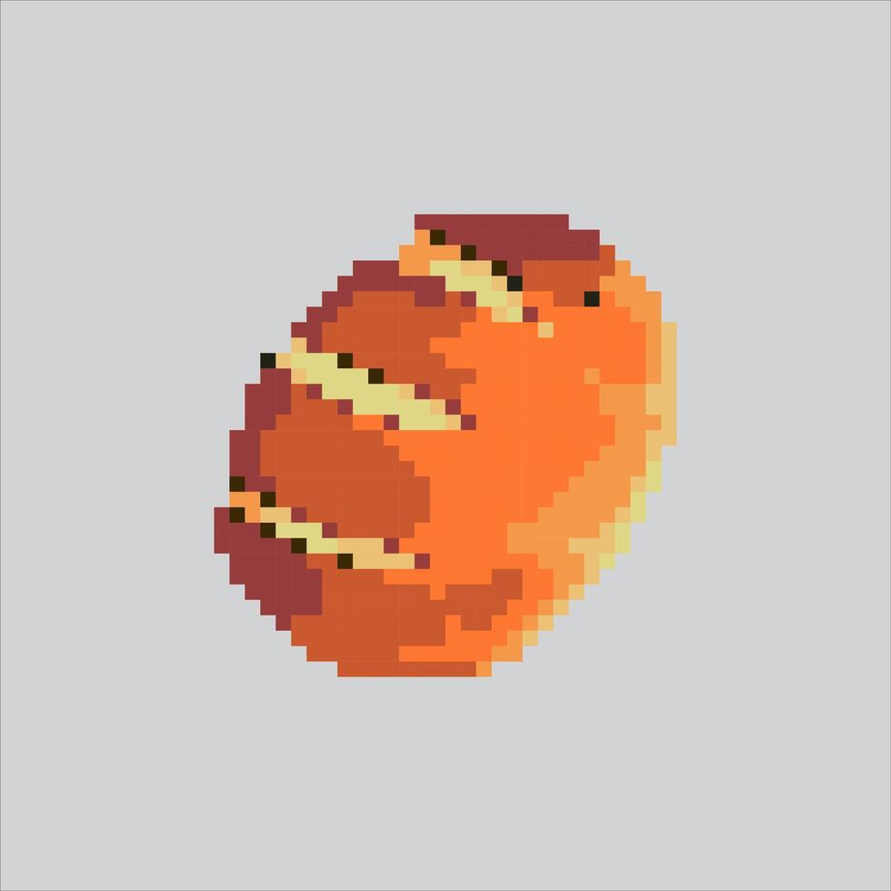Pixel art illustration Bread. Pixelated Bread. Grocery Bread pixelated for the pixel art game and icon for website and game. old school retro. vector
