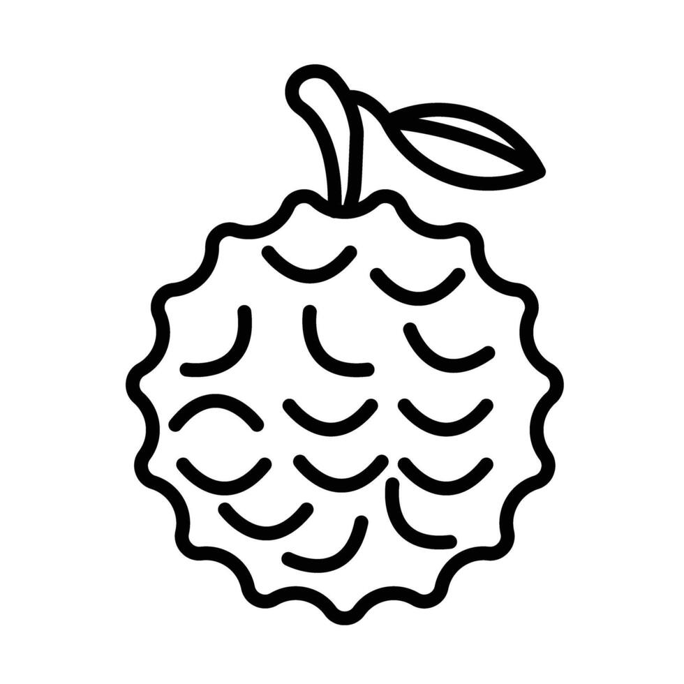 Lychee Line Icon Design vector