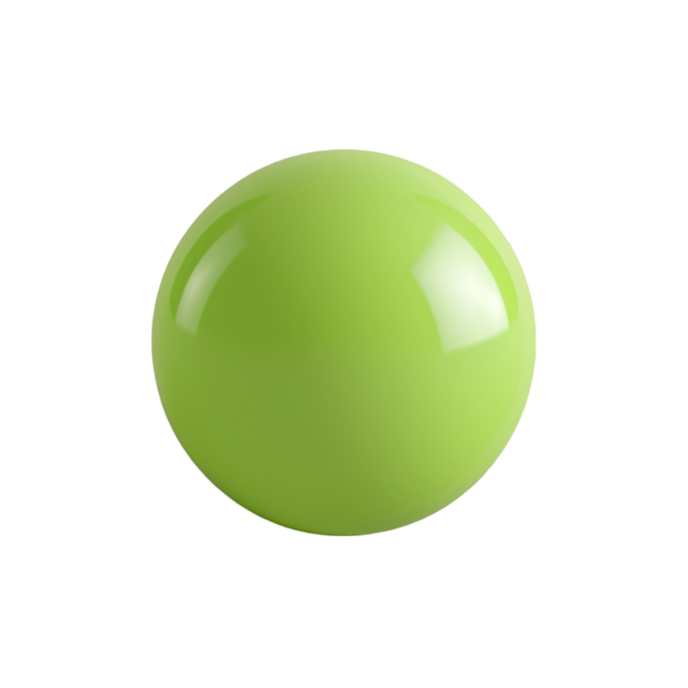 green ball on transparent background AI-Generated png