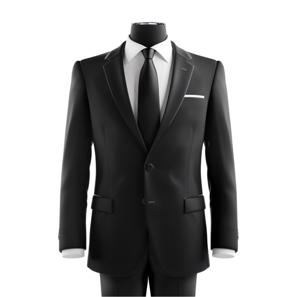 suit on mannequin on transparent background AI-Generated png