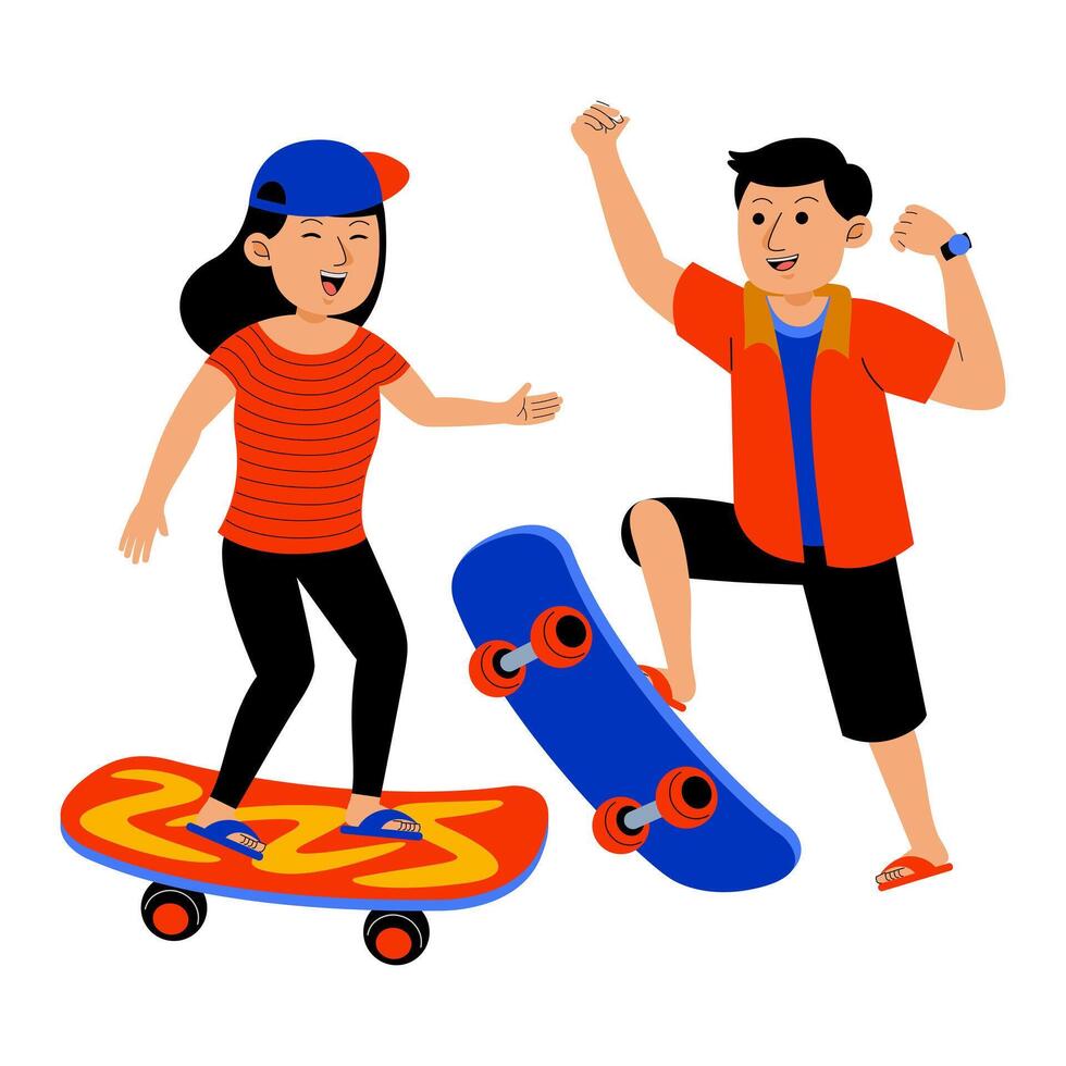 people summer holiday illustration vector