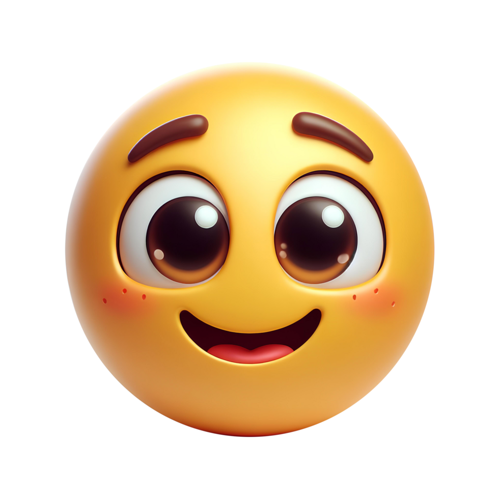 Yellow Emoji with Captivating Big Eyes png