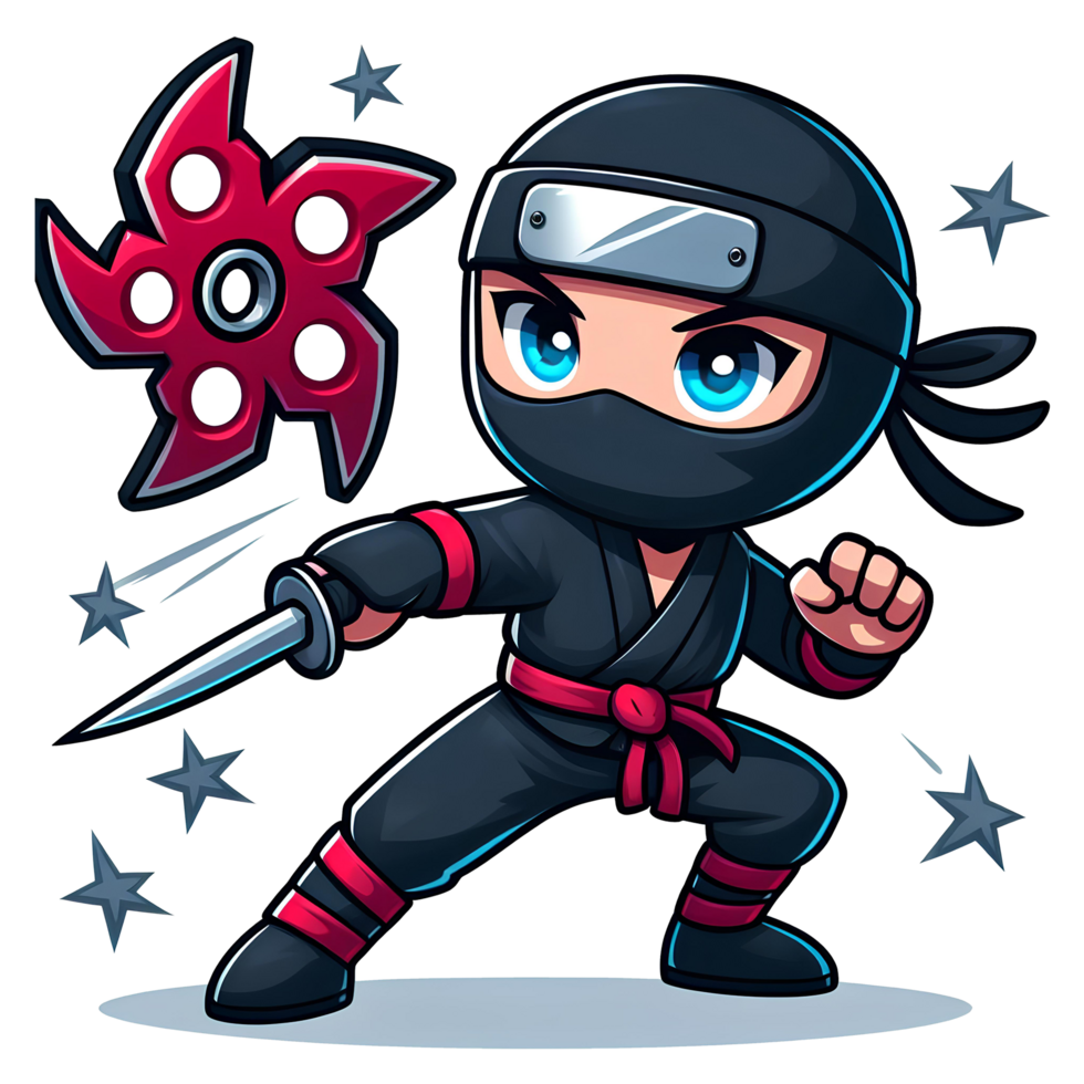 Cute Ninja Throwing Weapons png