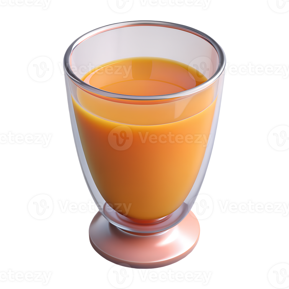 A Glass of Orange Juice on a Transparent Background png