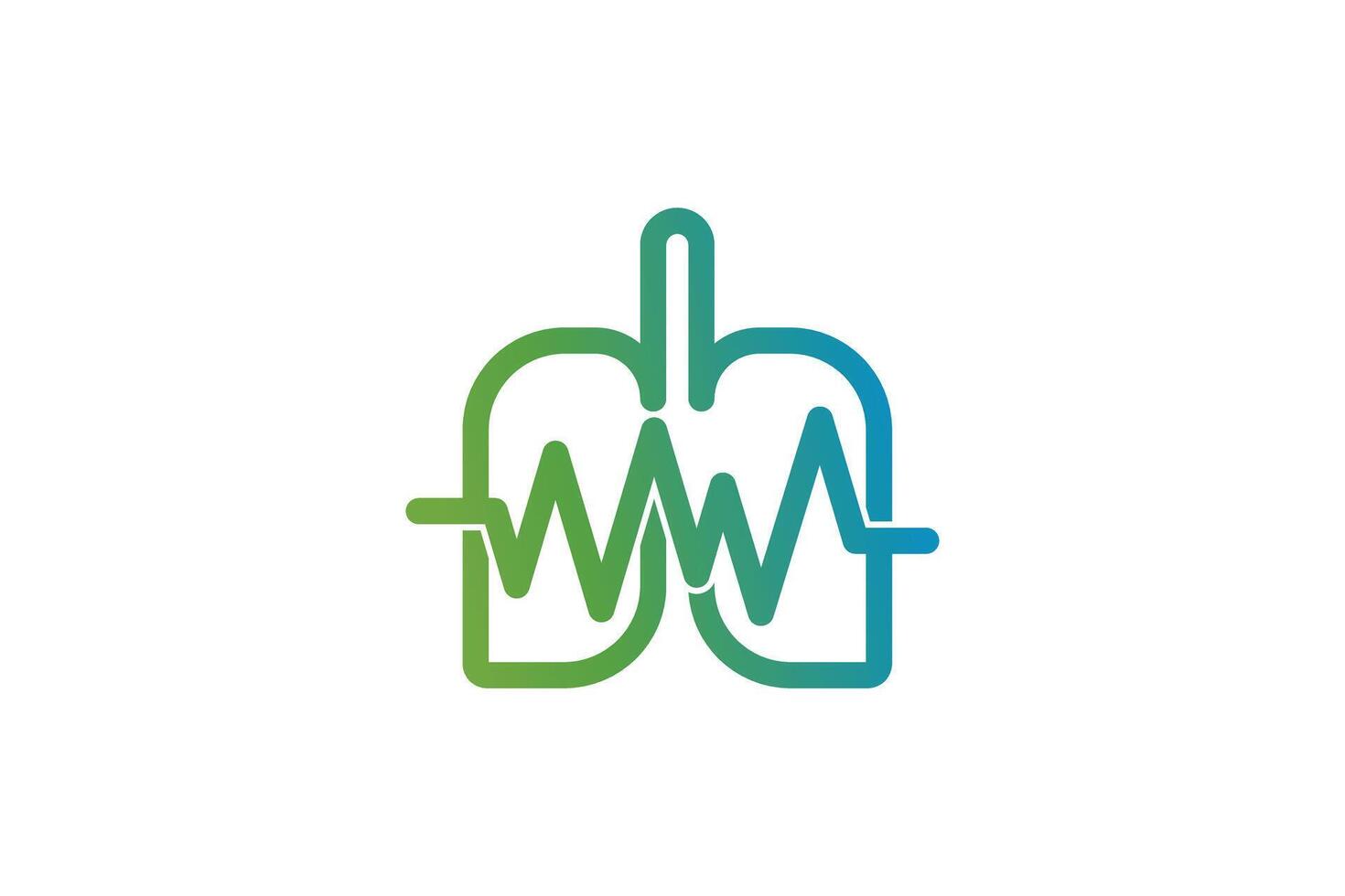 lungs healty design with simple concept vector