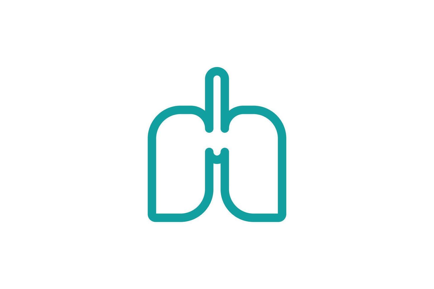lungs healty design with simple concept vector