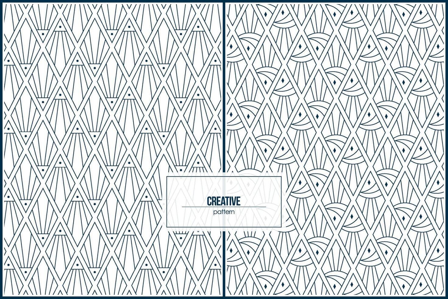 creative pattern of rhombus shape with creative line inside vector