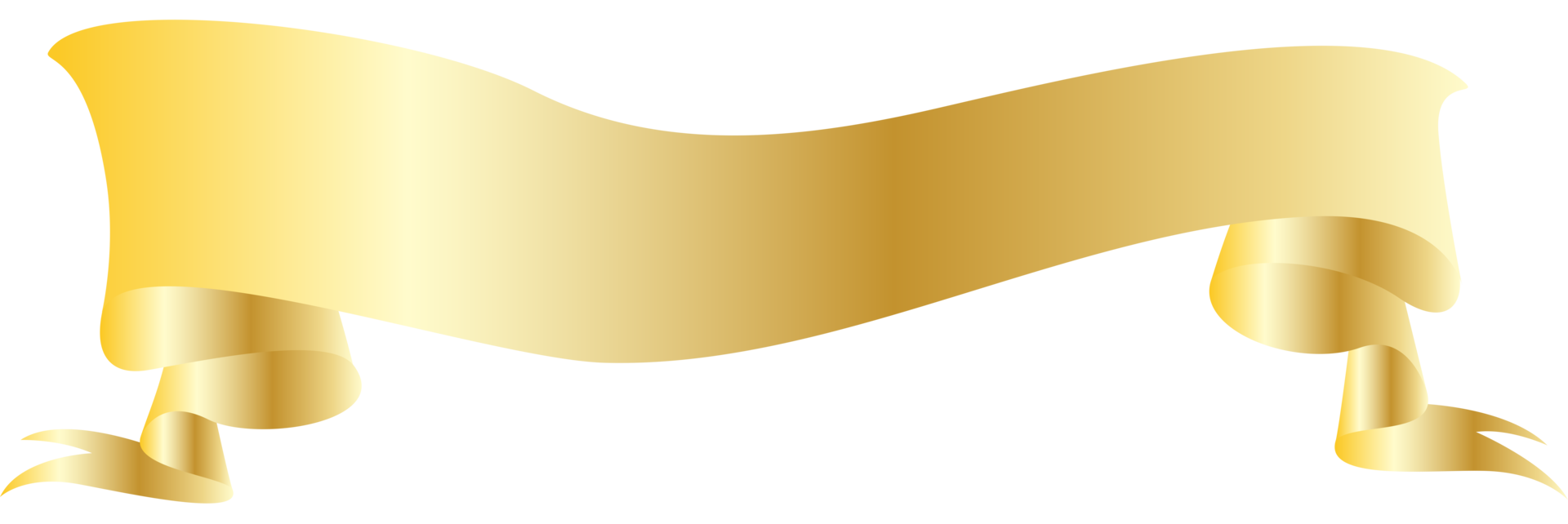 gold ribbon banner transparent background 45878975 PNG