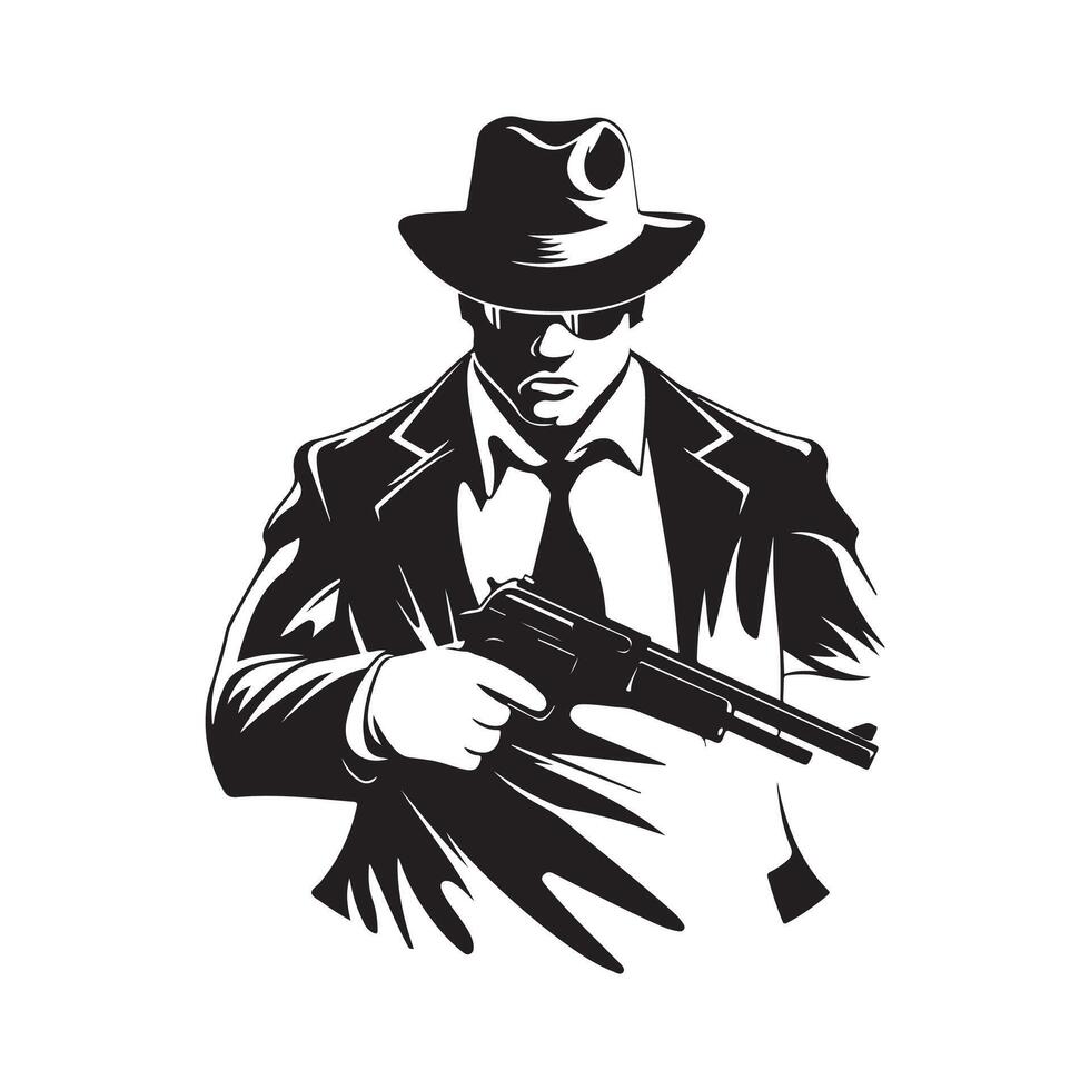 Mafia Boss Image Design, logo Art, Icons, and Graphics vector