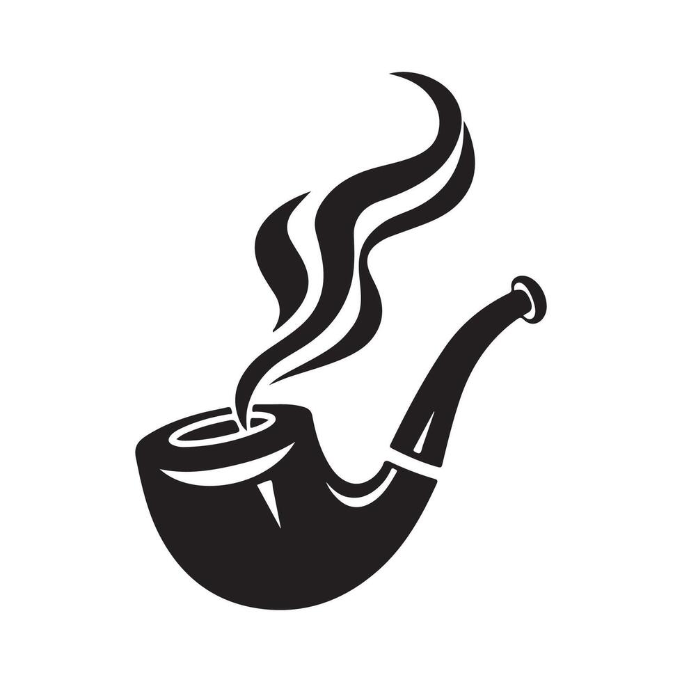 Illustration of a Smoking Pipe vector