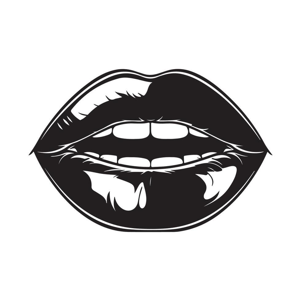 Mouth Icon Design Art, Icons, and Graphics isolated on white vector