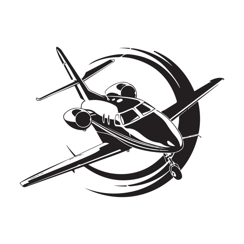 Airplane Flight Design Isolated On White Stock image vector