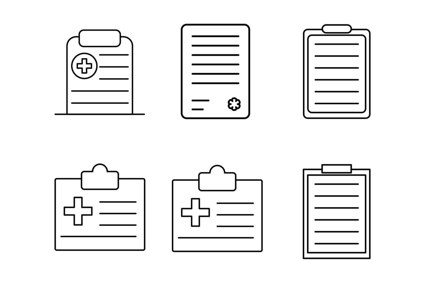 Comprehensive paper checklist Set of Icons Templates for Efficient Planning vector