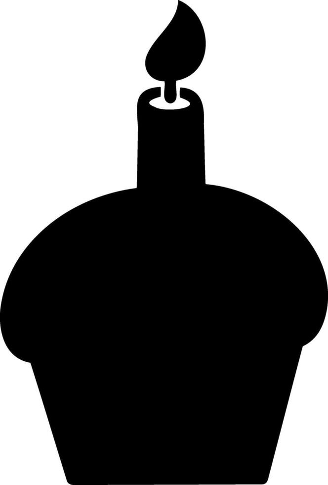 Doodle birthday or Easter cake icon Stencil clipart vector