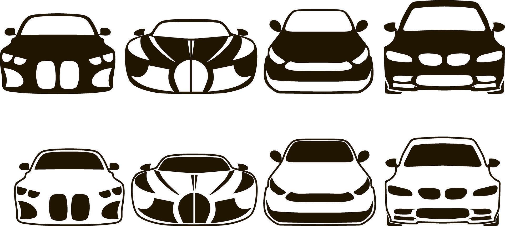 Car icon Stencil clipart vector