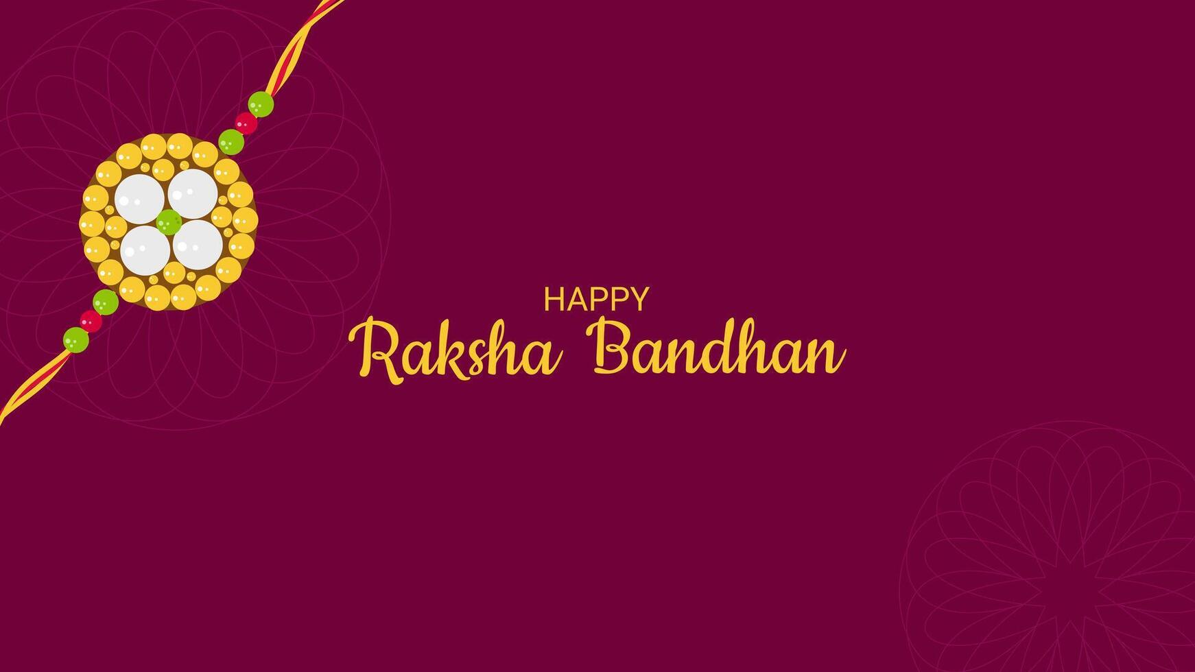 Happy Raksha Bandhan Indian Festival rakhi banner. Greeting card invitation design web design. illustration. vector