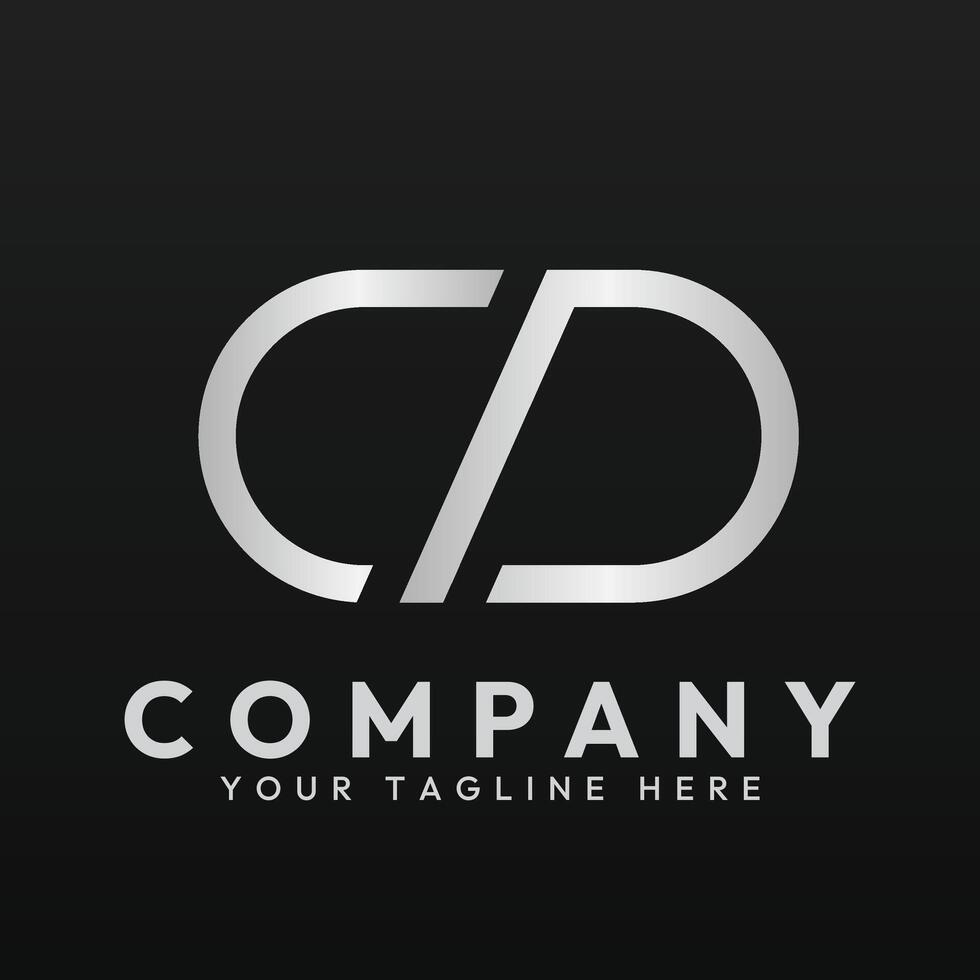 Logo template of letter C and D vector